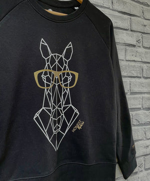 'GEO HORSE' Thoroughbred Sweatshirt | Black and Gold