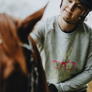 'GEO HORSE' Thoroughbred Sweatshirt | Neon