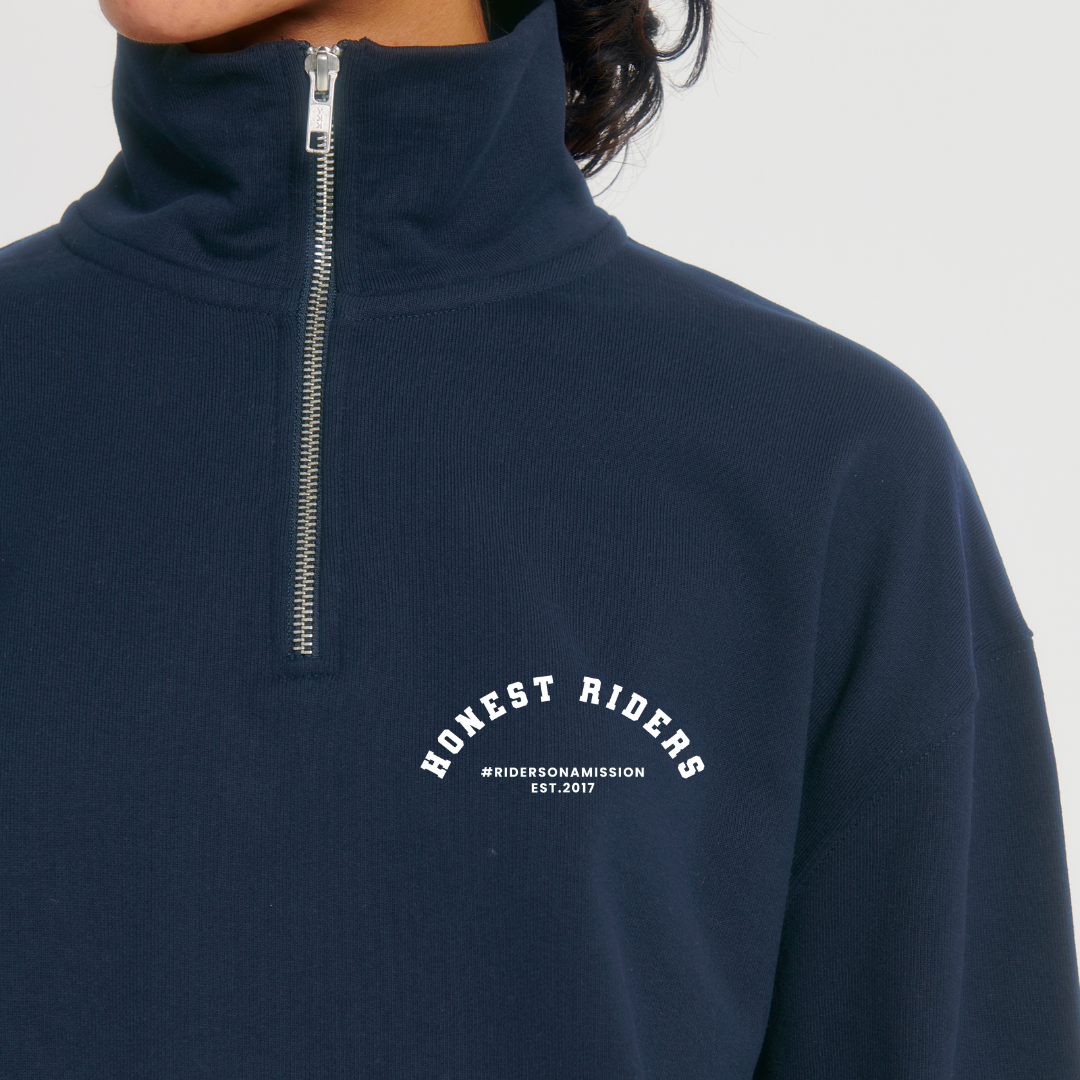 'Wild Ride' Navy | Morgan 3/4 Zip Sweatshirt
