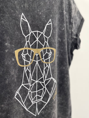 Geo Horse Trakehner T-Shirt | Black and Gold