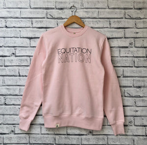 'EQUITATION NATION' Winter Pink Friesian Sweatshirt